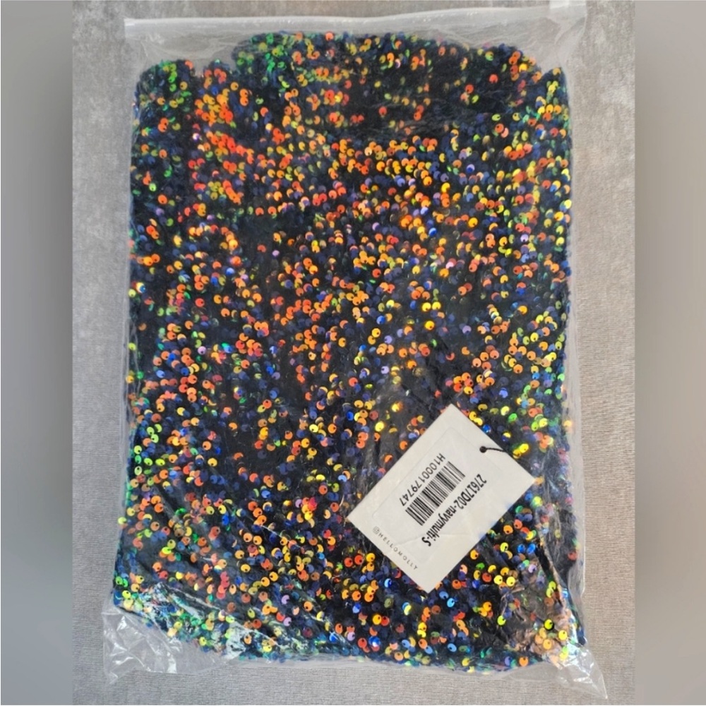 Hello Molly Multicolor Sequin Backless Dress - Picture 3 of 5